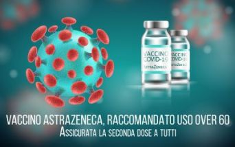 Vaccino AstraZeneca, raccomandato uso over 60. Assicurata la seconda dose a tutti. Pubblicata la circolare Ministeriale