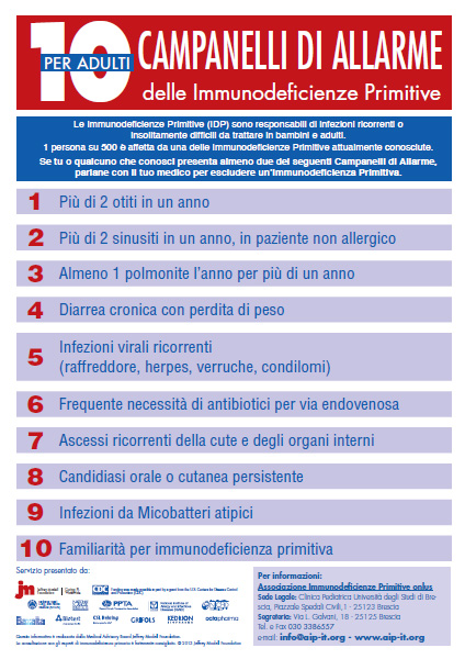 10 campanelli di allarme (adulti)