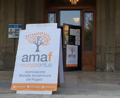 malattie epatiche autoimmuni, locandina incontro AMAF Monza Onlus