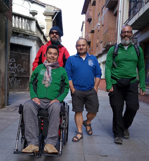 Paolo Berro insieme ai suoi amici