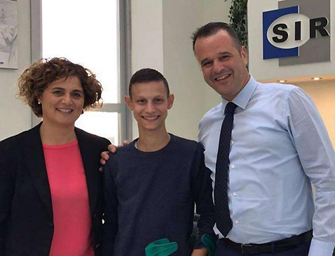 I titolari della Siropack insieme a Steven Babbi (al centro)