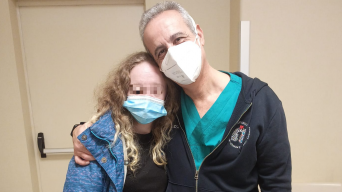 Yuliya con il Prof. Michele D'Alto