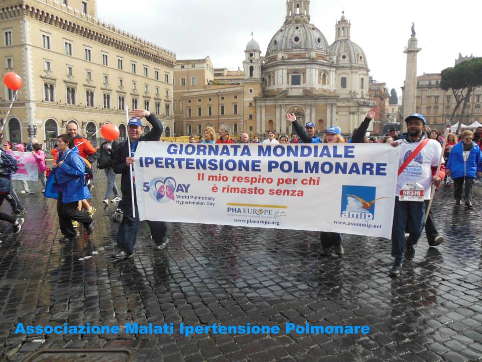ipertensione polmonare: AMIP alla marcia di Roma